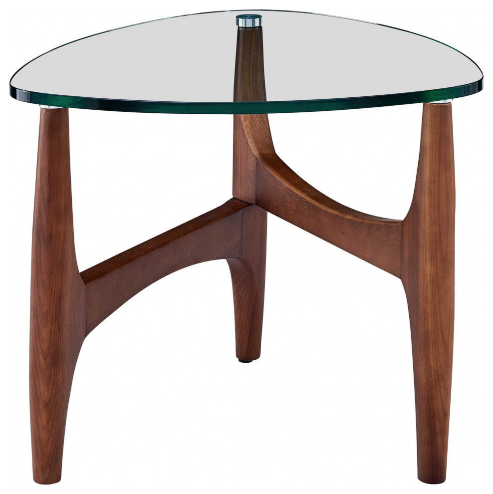 20" Clear Tempered Glass End Table