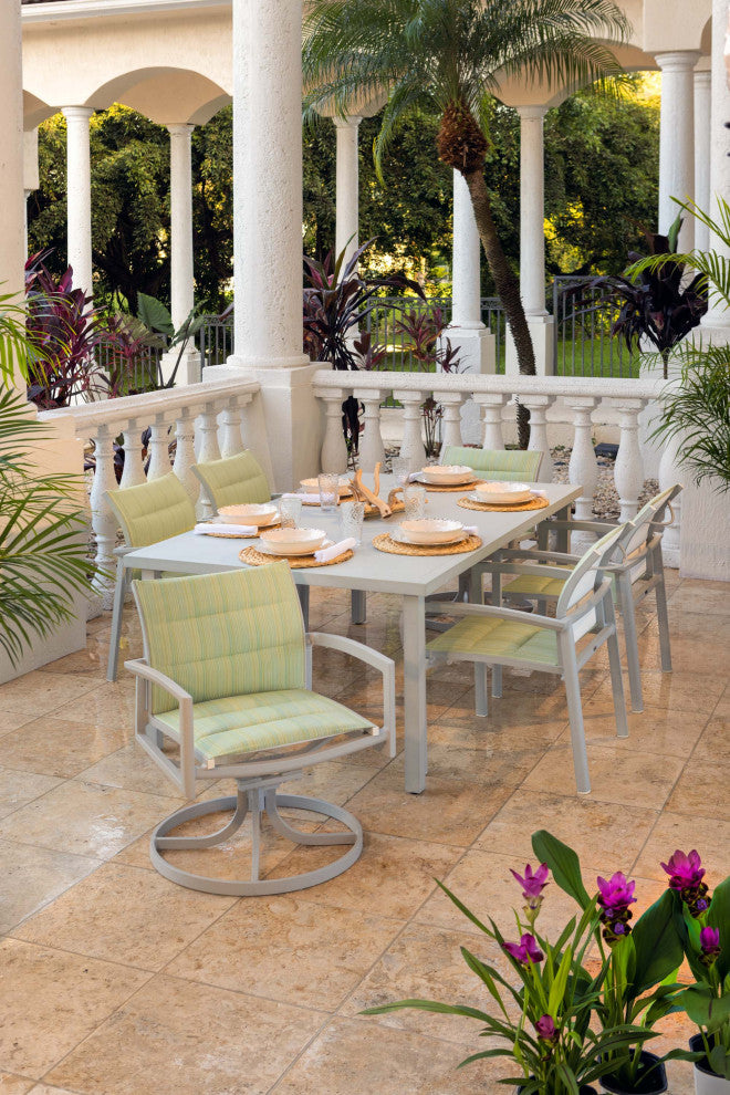 Whitlock Padded Sling Swivel Rocker Dining Chair