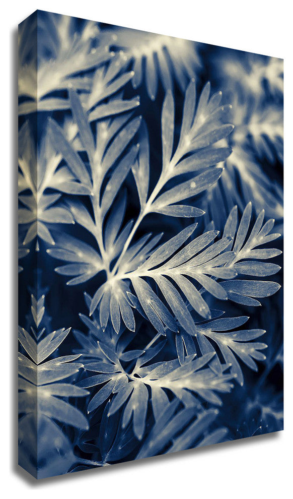 Navy Blue Leaves by Brooke T. Ryan, Print on Canvas, 24"x30"