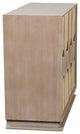 Melrose Cabinet-Two Woven Cane Doors-Light Bisque Finish-White Wash Top Coat