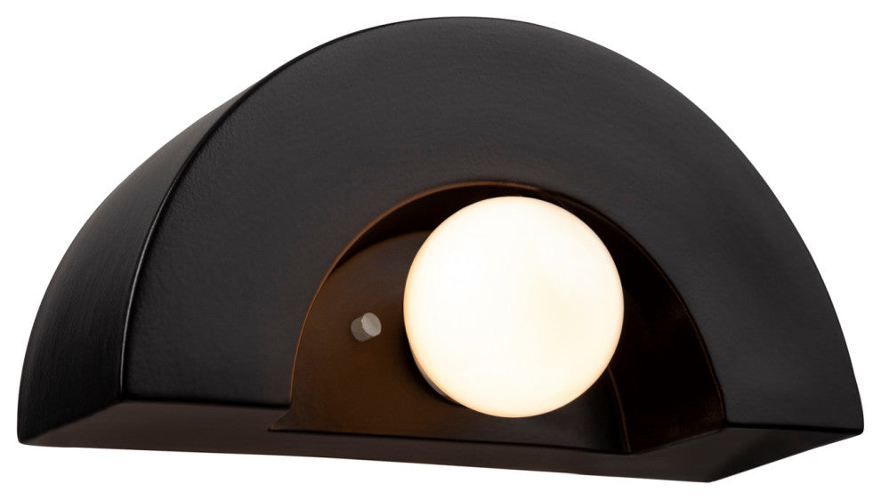 Crescent Wall Sconce, Carbon/Matte Black