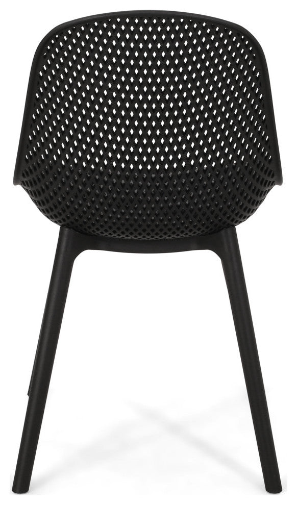 Posey Outdoor Dining Chair, Black