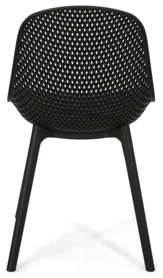Posey Outdoor Dining Chair, Black