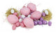 Painted Floral Easter Egg Ornaments, 29-Piece Set, Pastel Pink/White/Purple