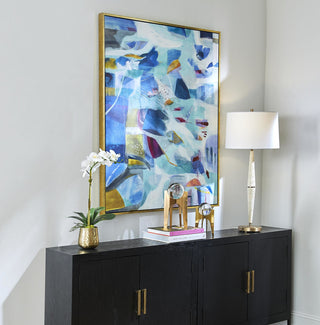 Uttermost 32318 The Story Of Water 55" x 44" Framed Abstract - Multicolored