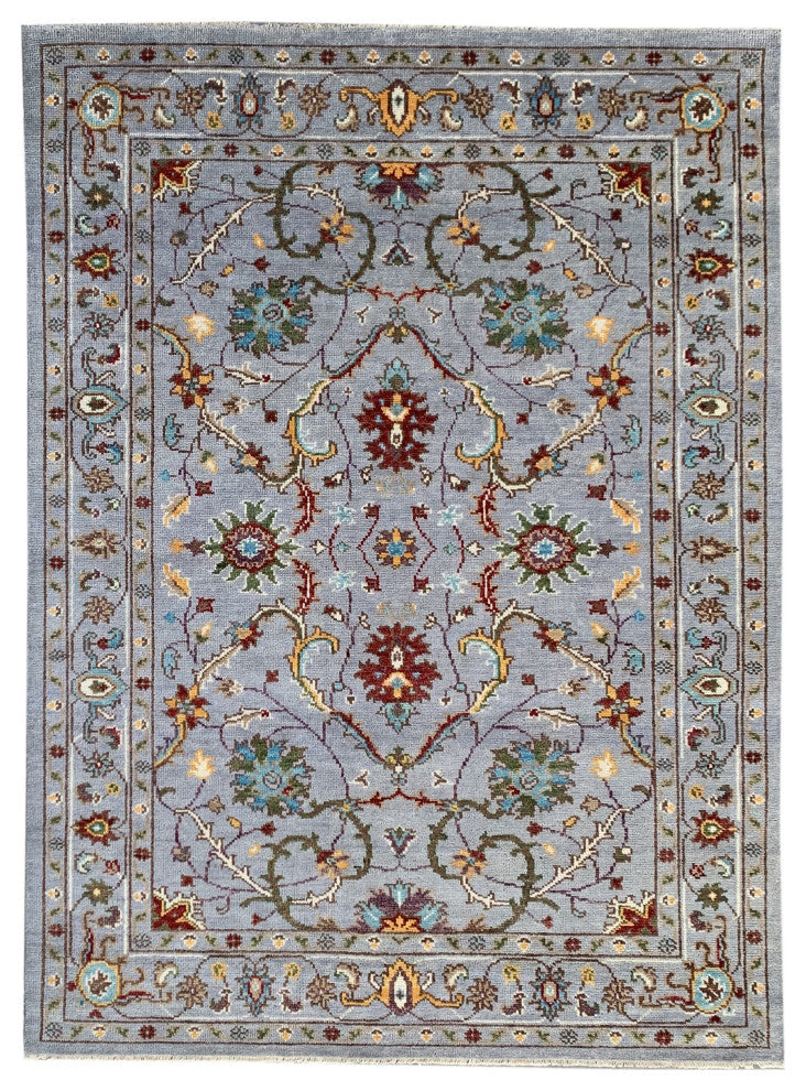 EORC Gray Hand Knotted Wool Bidjar Collection Rug, 8'x10'