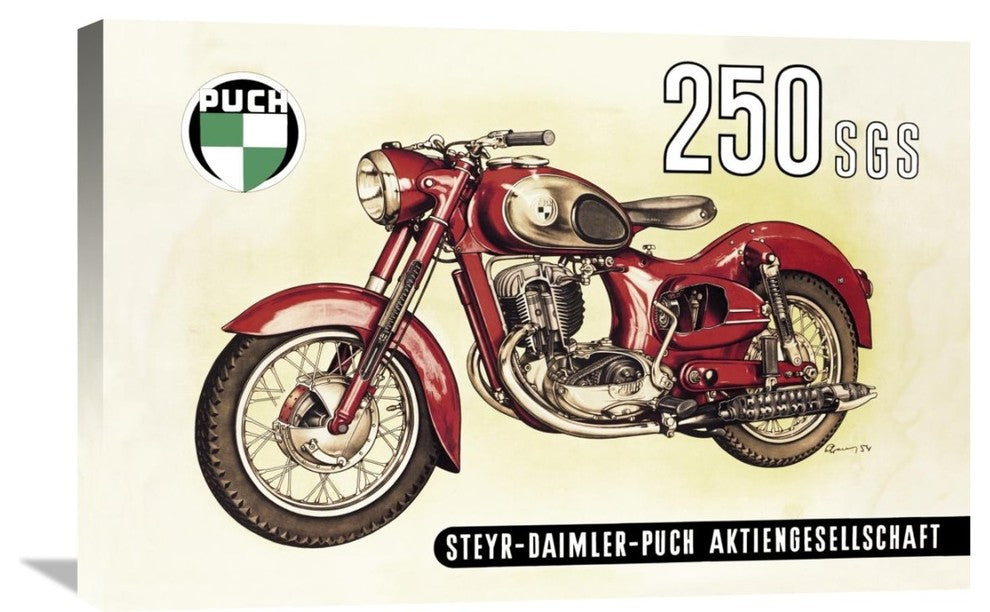 "UC 250 SGS with Cutaway View" Stretched Canvas Giclee, 30"x20"