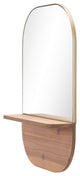 Frame Wall Mirror, Oval, Glass, Steel Metal, Gold, Bedroom Living