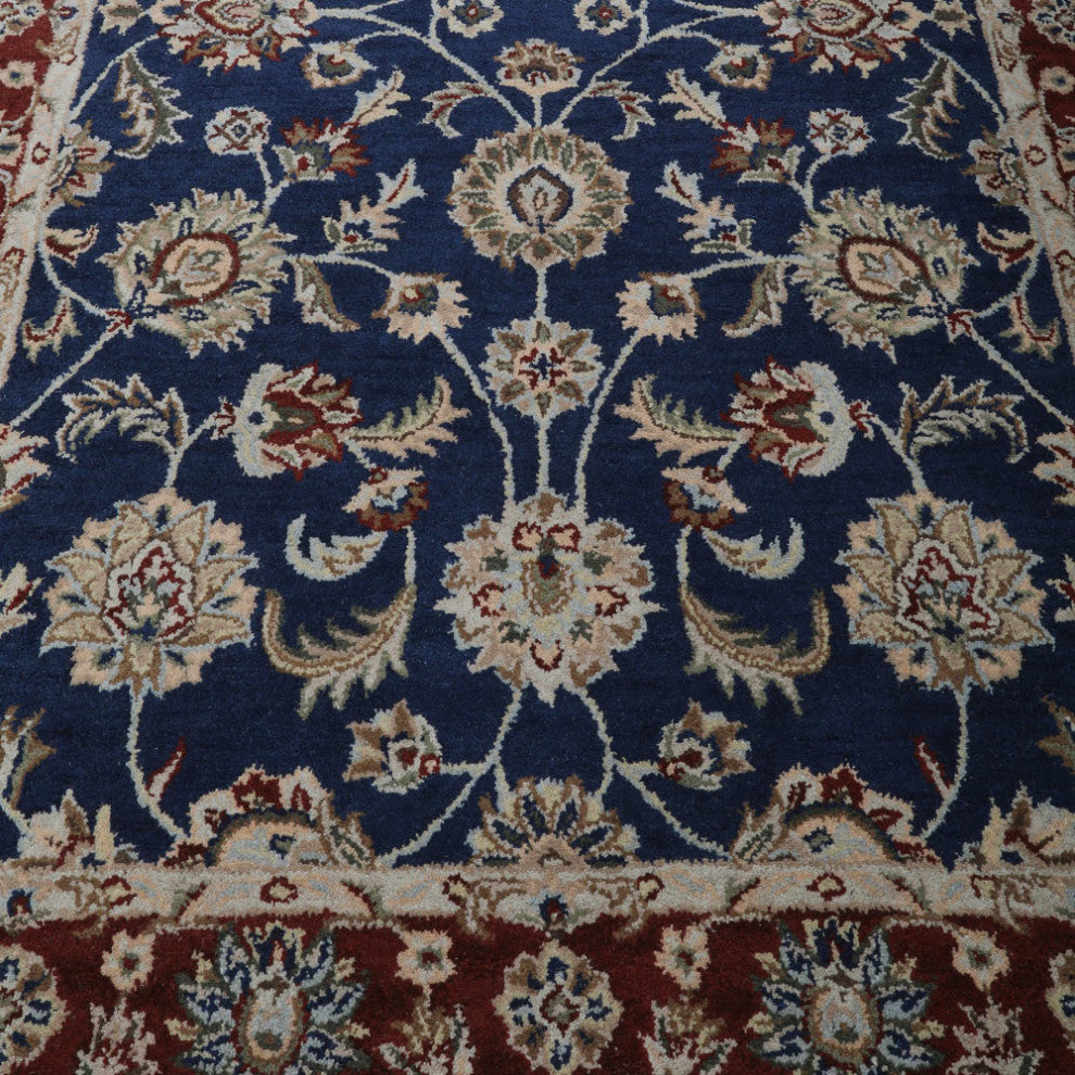 HAND TUFTED WOOL ECO-FRIENDLY AREA RUGS - Rectangle,Blue Red,Oriental