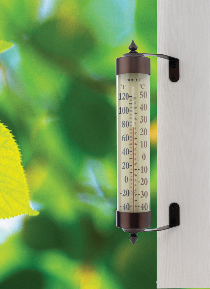 Grande View Thermometer, Bronze Patina