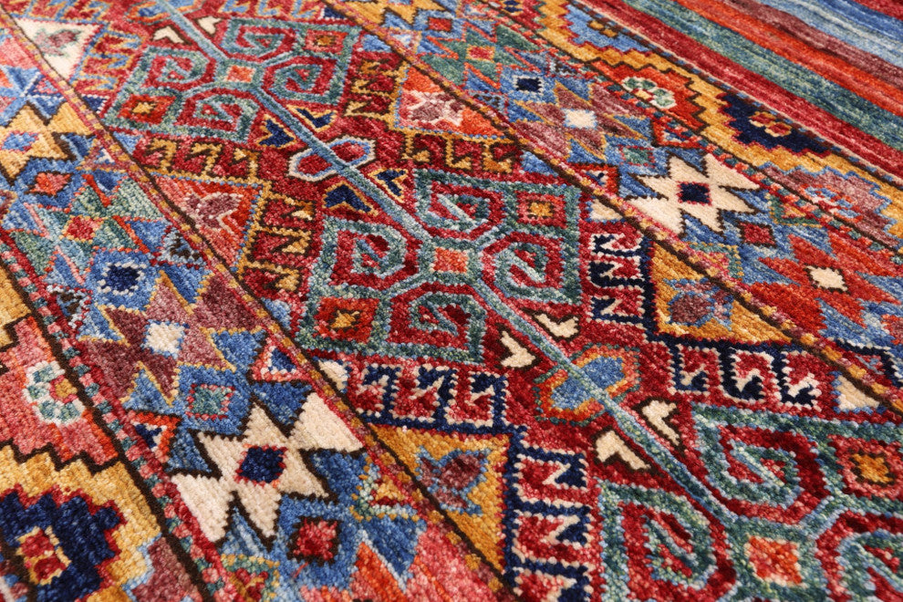 3' 10" X 6' 0" Hand-Knotted Khorjin Super Kazak Rug Q5228