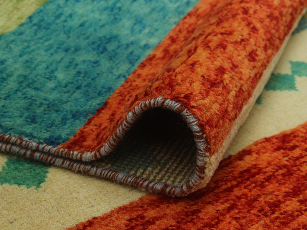Balochi Anllela Blue/Rust Rug, 4'11x6'7