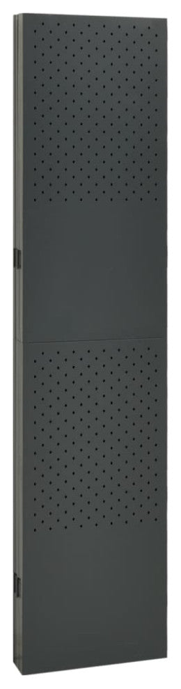 vidaXL Room Divider 5 Panel Freestanding Folding Privacy Screen Anthracite Steel