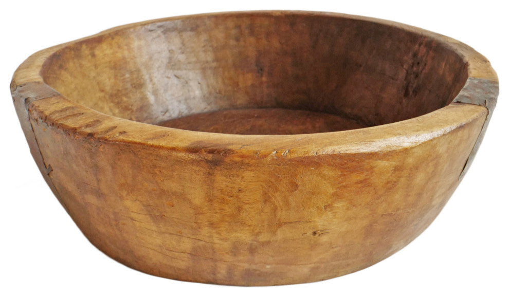 Consigned Vintage Teak India Wood Bowl 1