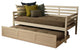 Kodiak Furniture Boho Daybed and Trundle in White with Linen Stone Mattresses