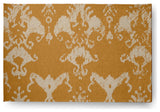 Victorian I-Kat Pattern Soft Chenille Area Rug, Gold, 2'x3'