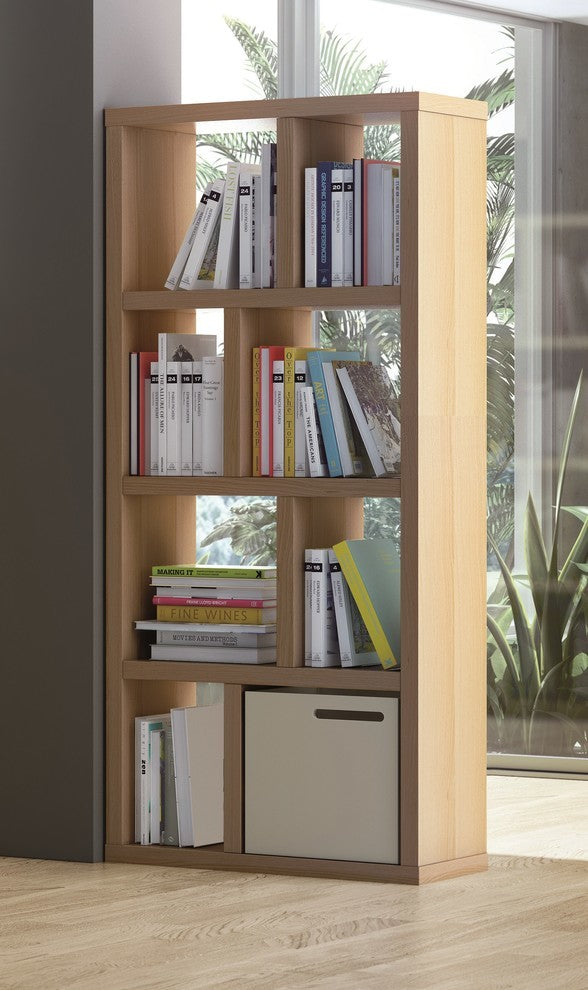 Berlin 4 Levels Bookcase, 70 cm., Oak