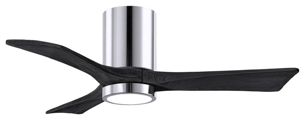 Matthews Fan Irene-3HLK With Lighting Kit, Polished Chrome, 42", Matte Black