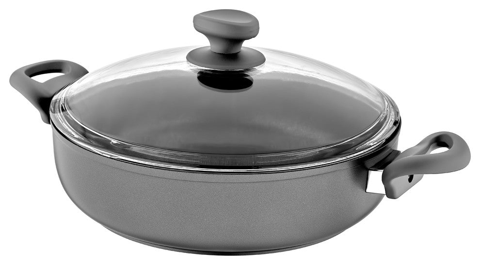 Saflon Titanium Nonstick Saute Use Pot with Glass Lid, PFOA Free, 4-Quart