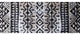 2' x 6' Black and Gray Aztec Washable Runner Rug