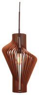 Canopy Crescendo Wood, Cherry, 13.75", Bronze, 1 Light Mid-Pendant