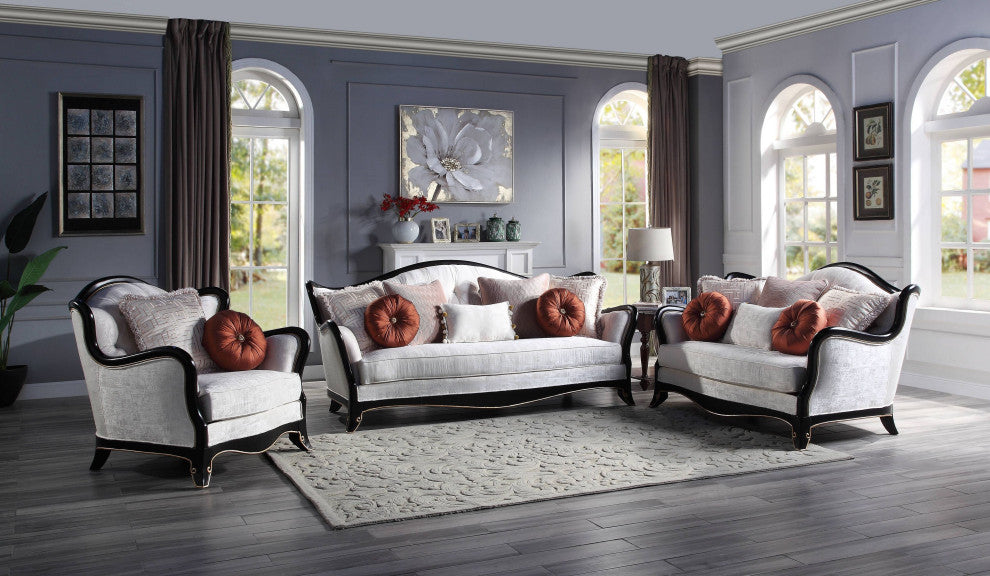 Nurmive Sofa With 7 Pillows, Beige Fabric