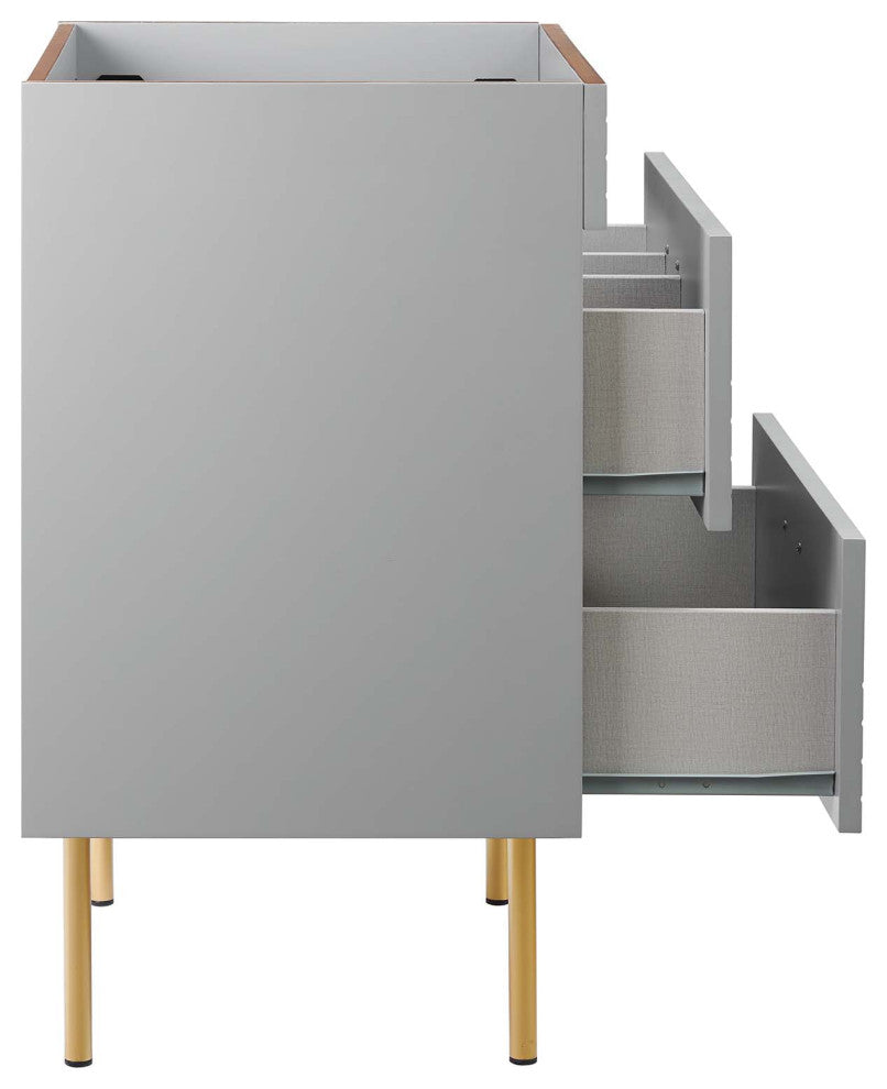 Daybreak 24" Bathroom Vanity Cabinet, Sink Basin Not Included, Light Gray