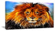 "Drawing of the King of Jungle" Animal Art Canvas Print, 32"x16"