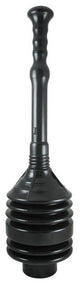 Large Bellows Toilet Plunger, Black