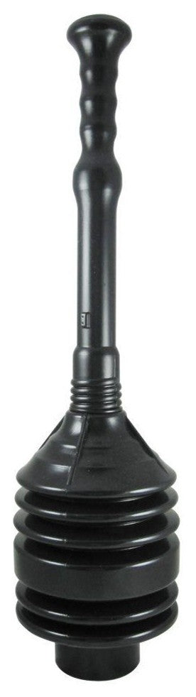 Large Bellows Toilet Plunger, Black