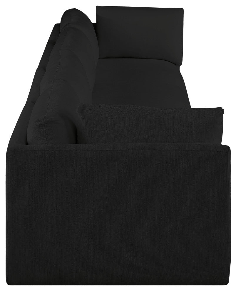 Ease Fabric Upholstered Modular Sofa, Black