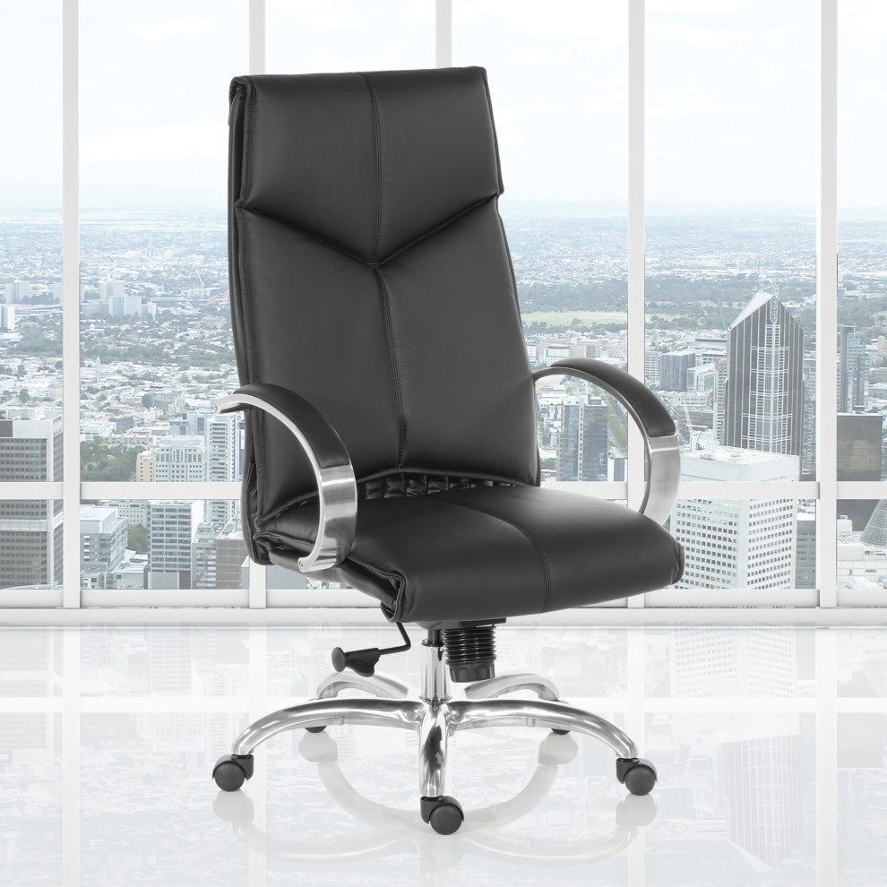 High Back Black Executive Leather Office Chair