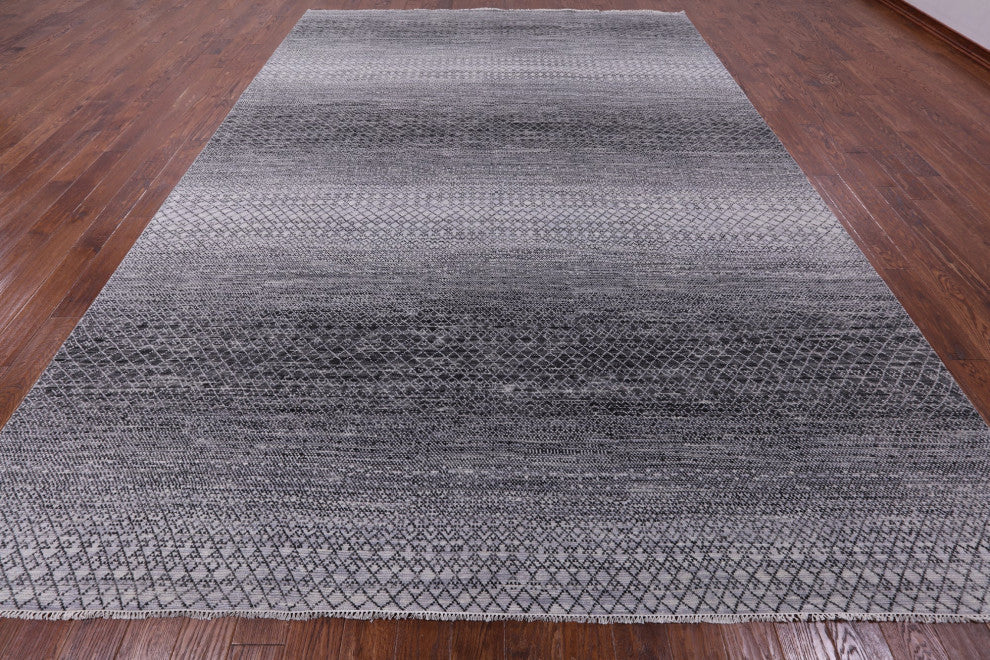 9' 11" X 14' 1" Savannah Grass Handmade Wool Rug - Q13193