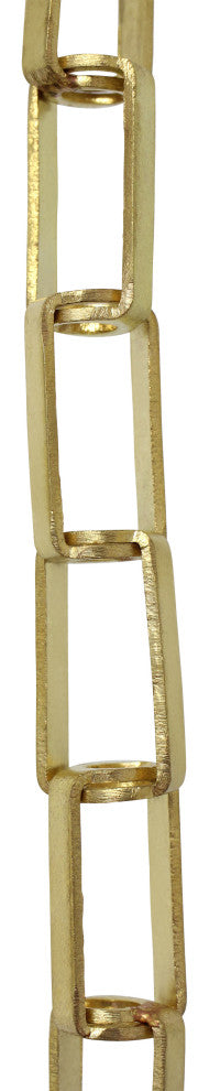RCH Hardware Brass Rectangle Chandelier Chain, Various Finishes, Acid Dipped, W3