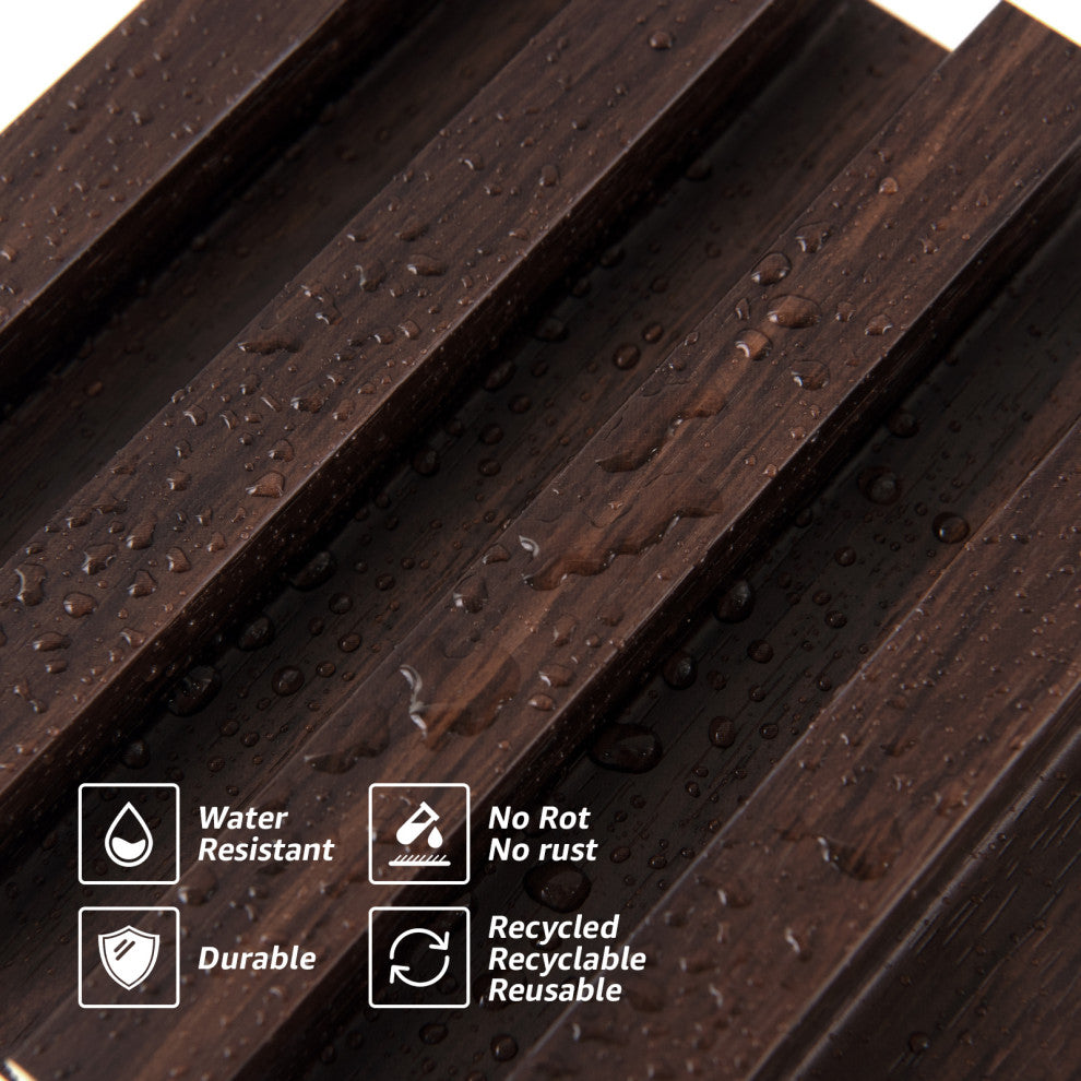 Art3d Slat Wall Panel, WPC Acoustic Diffuser Panel, 8-Pack 96 x 6in., Walnut