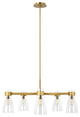 Moritz Five Light Chandelier, Burnished Brass