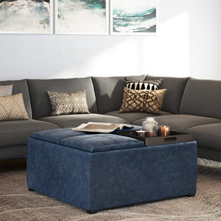 Avalon Square Coffee Table Storage Ottoman