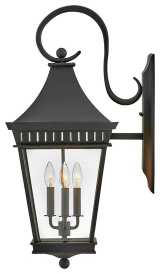 Hinkley Chapel Hill Large Wall Mount Lantern, Museum Black
