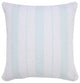 Ox Bay Handwoven Baby Blue/White Stripe Organic Cotton Pillow Cover, 20"x20"