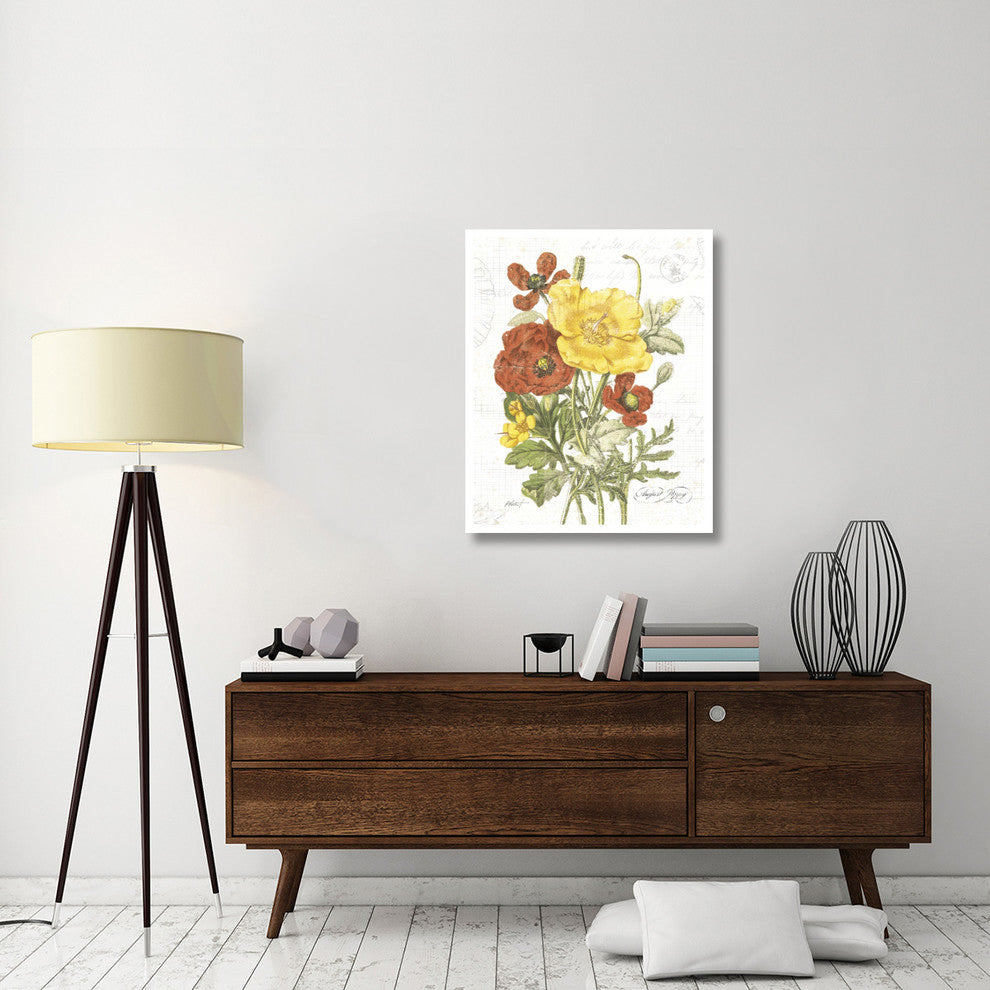 "August Poppy on White" Digital Paper Print by Katie Pertiet, 30"x37"