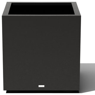 Metallic Series Cube Planter, Black, Large