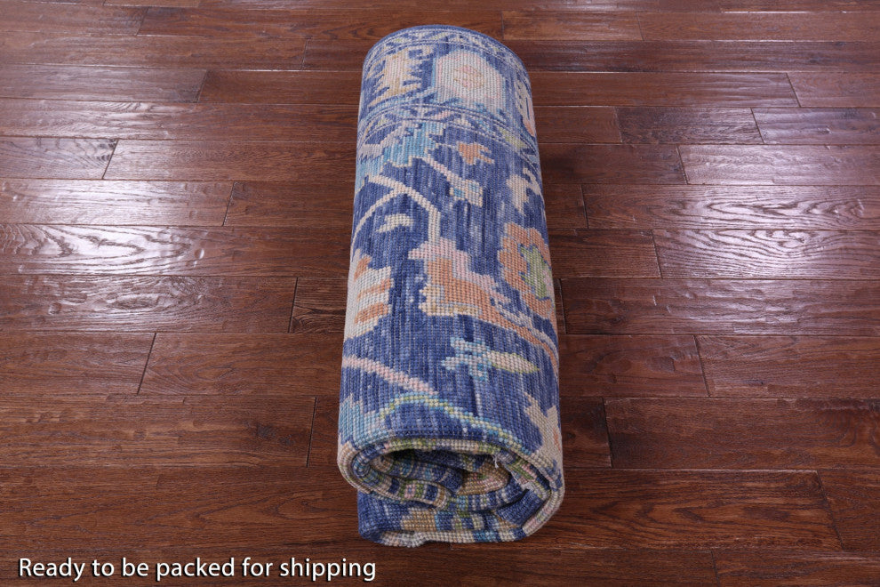 6' 0" X 9' 6" Handmade Turkish Oushak Wool Rug - Q15610