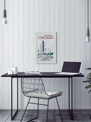 "Take a Break in Chicago" Framed Painting Print, 16x24