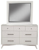 Flynn Mid Century Modern Mirror, White