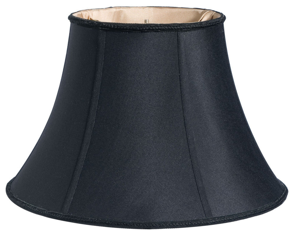 16" Black Slanted Bell Paperback Shantung Lampshade