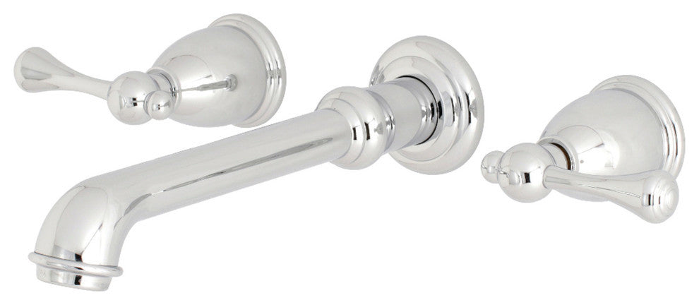 Kingston Brass Two-Handle Wall Mount Bathroom Faucet, Polished Chrome