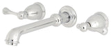 Kingston Brass Two-Handle Wall Mount Bathroom Faucet, Polished Chrome
