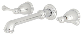 Kingston Brass Two-Handle Wall Mount Bathroom Faucet, Polished Chrome