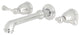 Kingston Brass Two-Handle Wall Mount Bathroom Faucet, Polished Chrome