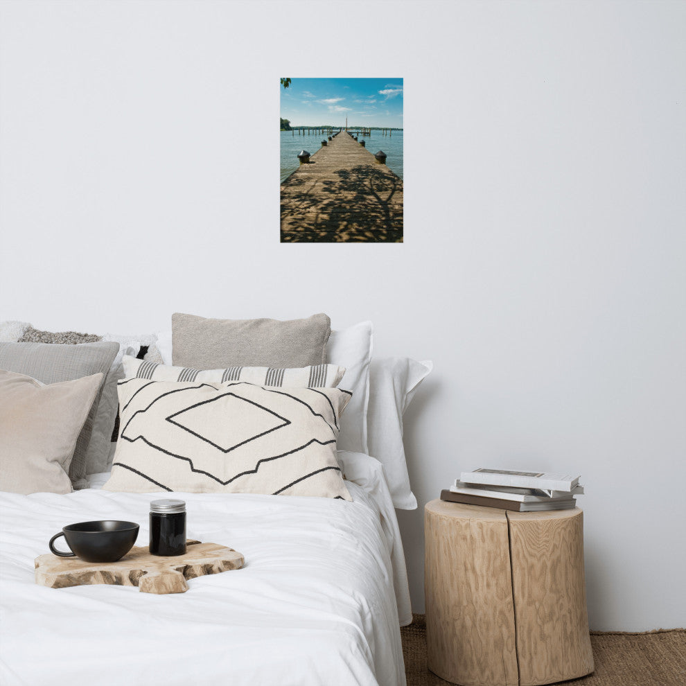 Endless Dock Landscape Photography Unframed Wall Art Print, 18" X 24"